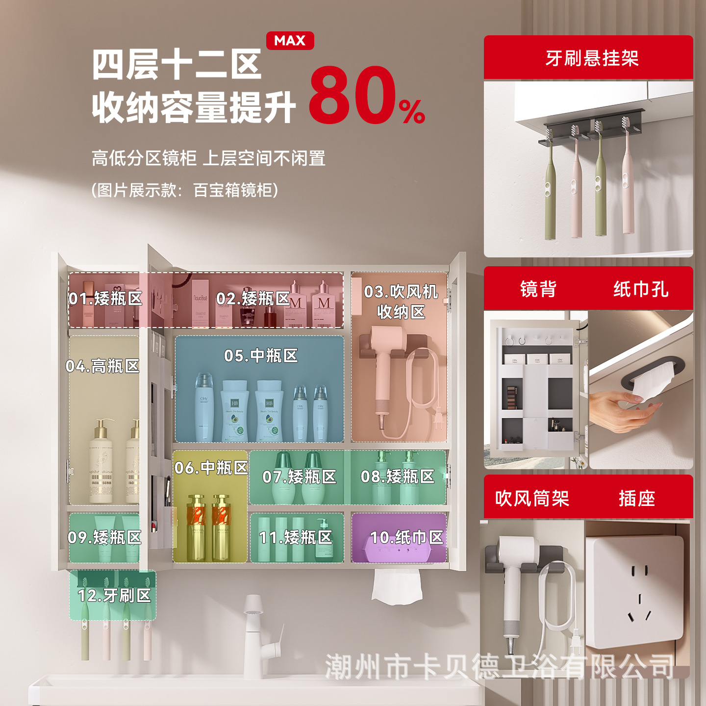 Xiaohongshu's same cream washbasin basket space aluminum bathroom cabinet ceramic washbasin integrated combination multifunctional