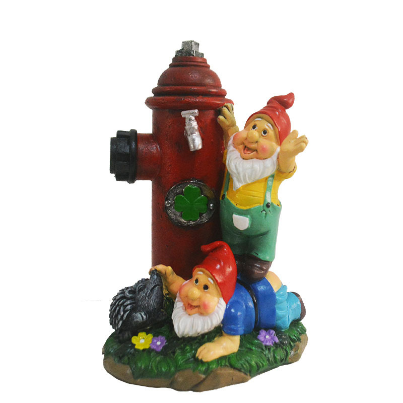Cross border hot garden decoration, fire hydrant, dwarf resin ornament, outdoor courtyard, creative landscape sculpture, outdoor