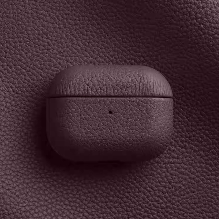 Spot Airpodspro3 protective case suitable for Apple earphones Airpods4 genuine leather lychee pattern earphone case