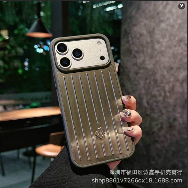 New aluminum alloy Apple/pink luggage case all inclusive, suitable for Apple iPhone 17/16/15/14 phone cases