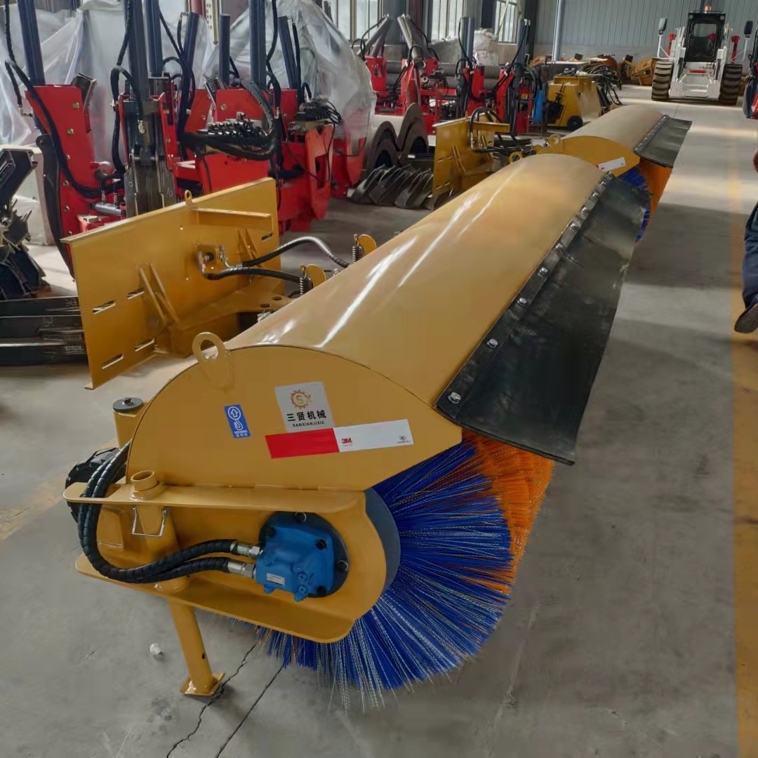 Self powered snow sweeper 3.3m car mounted roller brush snow removal machine, easy to install, good snow removal effect