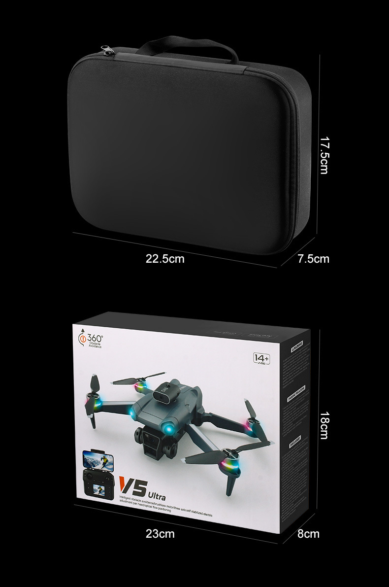 Cross border V5 unmanned aerial vehicle dual camera aerial photography with screen remote control aerial photography aircraft folding remote control aircraft