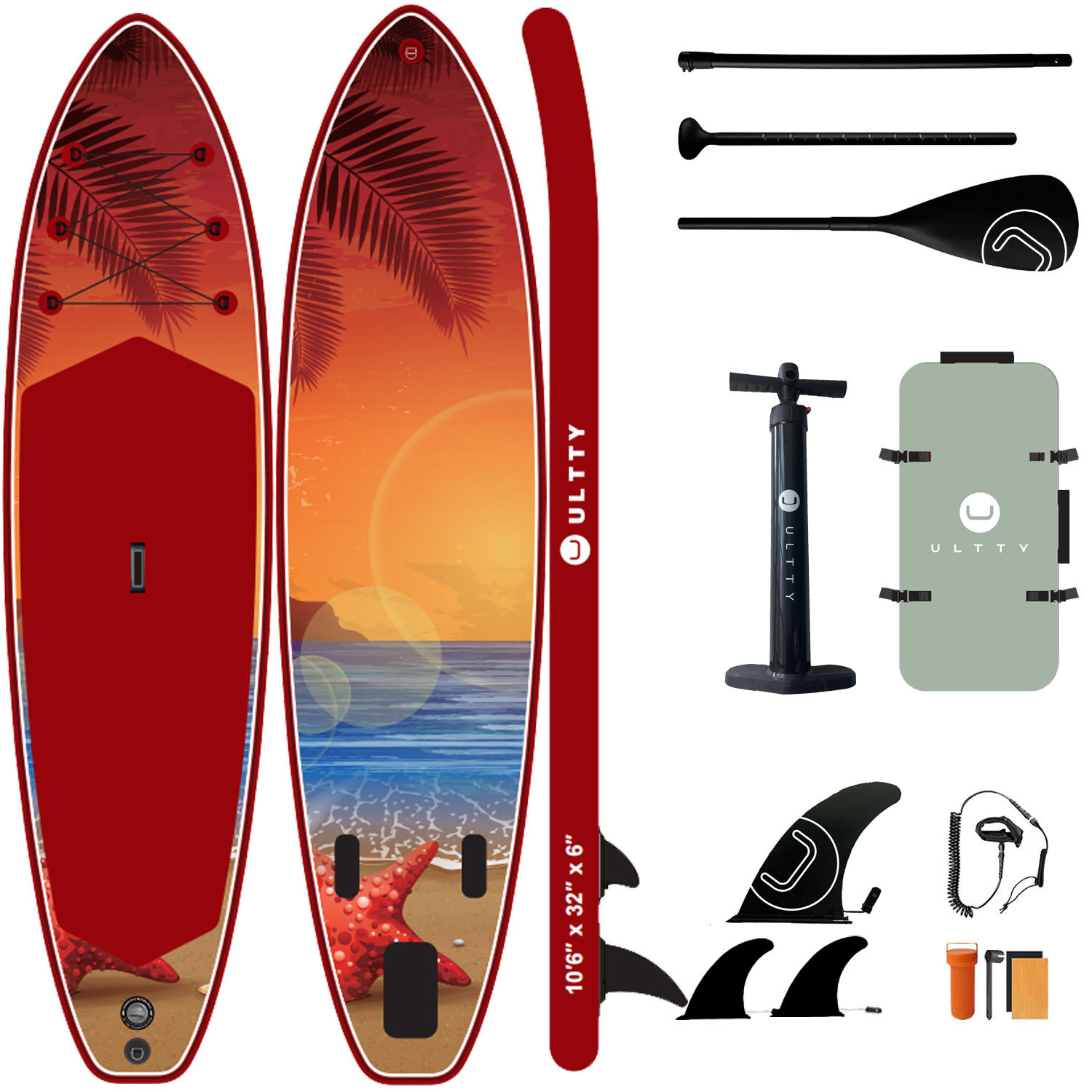 ULTRATY Cross border Sup Paddleboard Inflatable Stand Upright Paddle Board Adult Water Yoga Support Board Surfboard