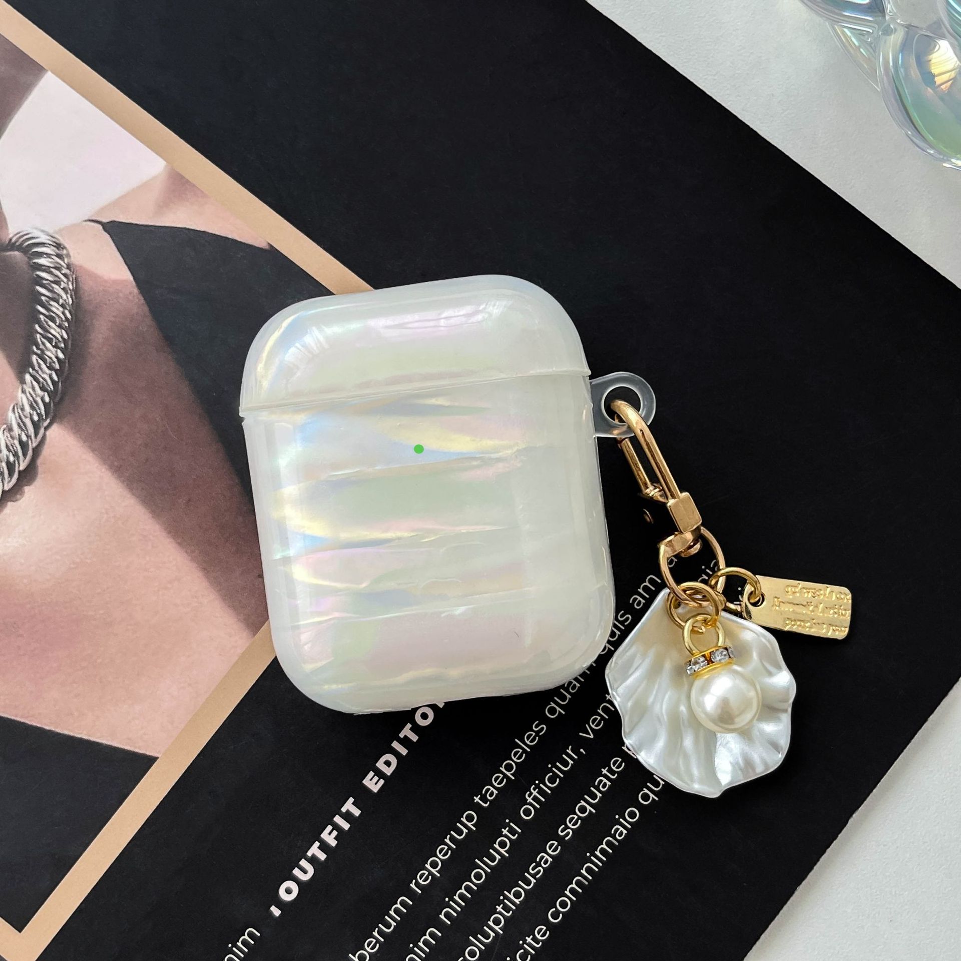 适用AirPods1/2代蓝牙耳机保护套 3代Pro仿真贝壳纹 Pro2软壳批发