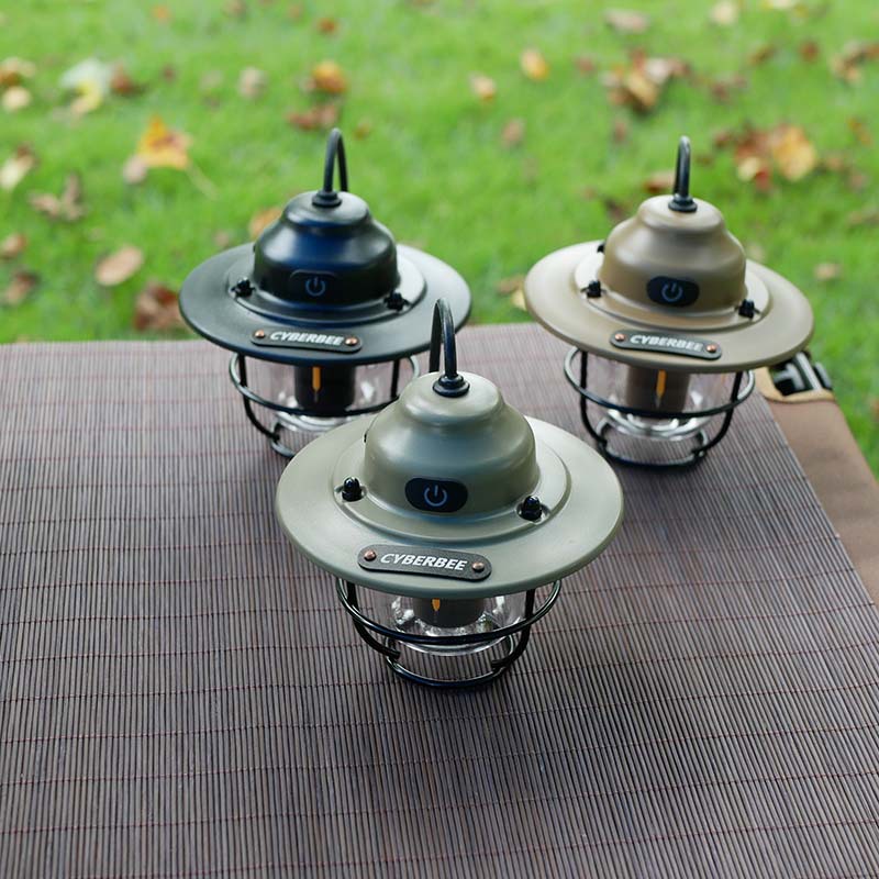 Cyberbee Retro Camping Light Camping Light Typec Rechargeable Portable Light Unlimited Dimming Outdoor Pendant Light Emergency