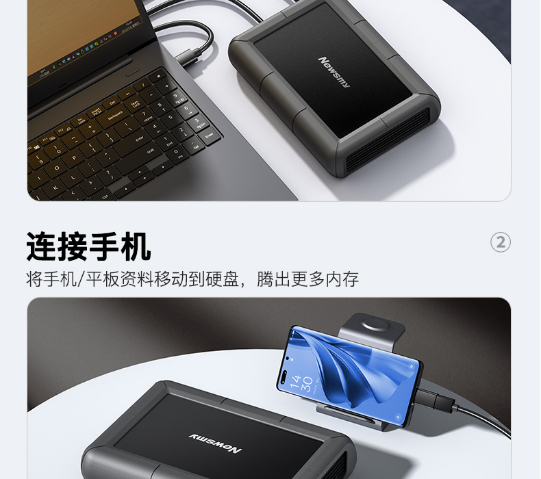 纽曼星际移动硬盘2T 3T 4T 6T 8T 18T 20T大容量 3.5英寸桌面式