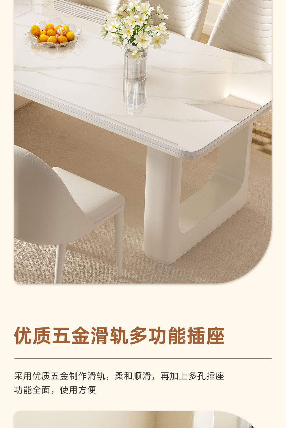 Italian rock slab dining table, island platform integrated small apartment, modern and simple dining room, kitchen, expandable middle island platform dining table