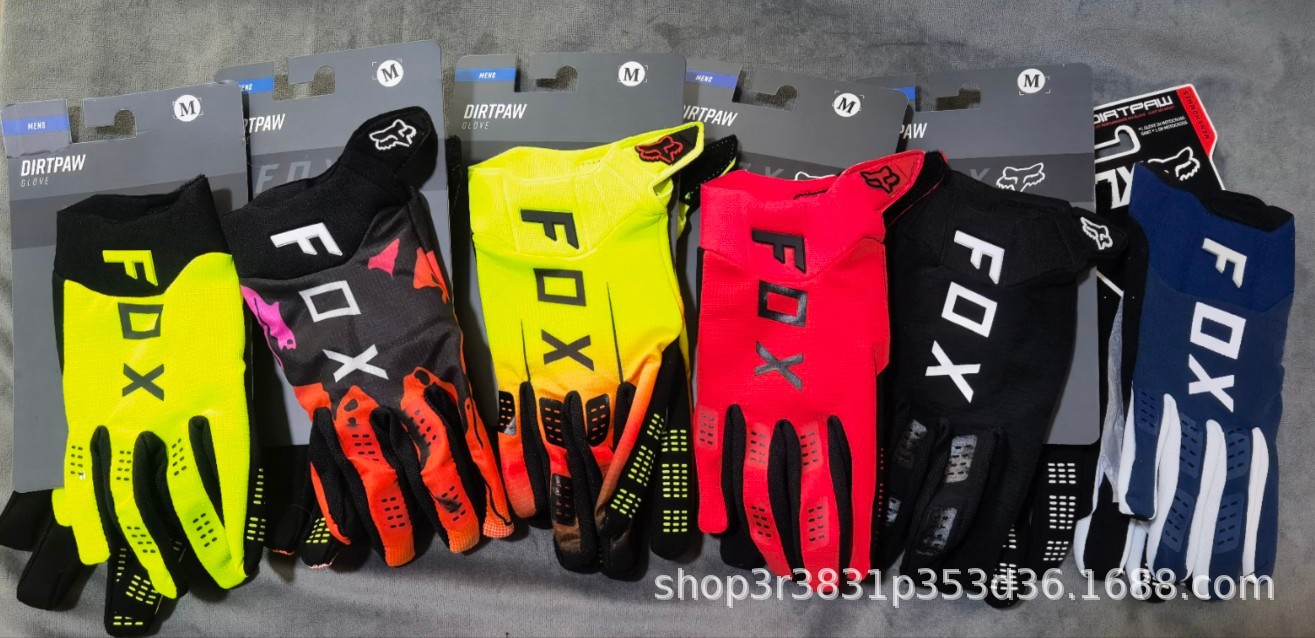 Full finger motorcycle riding, touchscreen gloves, outdoor wear-resistant, reflective, breathable, night riding, anti-skid protection