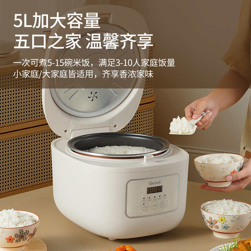 德国品牌/GEMET电饭煲家用5L智能预约3-6人用不粘锅多功能电饭锅