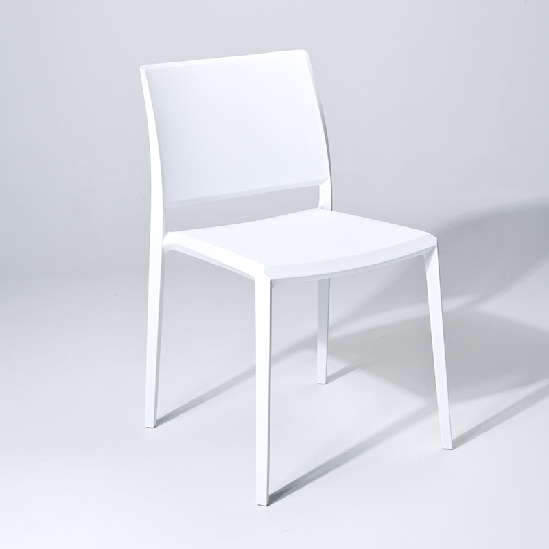 Nordic minimalist chairs can be stacked for home use, living rooms, hotels, kitchens, canteens, plastic backrests, dining chairs, and chairs