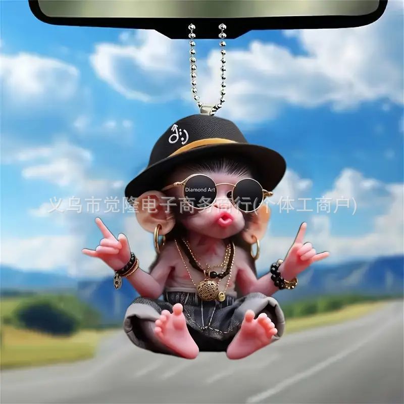 (Трансграничная торговля), акриловый креативный мультяшный зеркало заднего вида, декор, новая коллекция, обезьяна