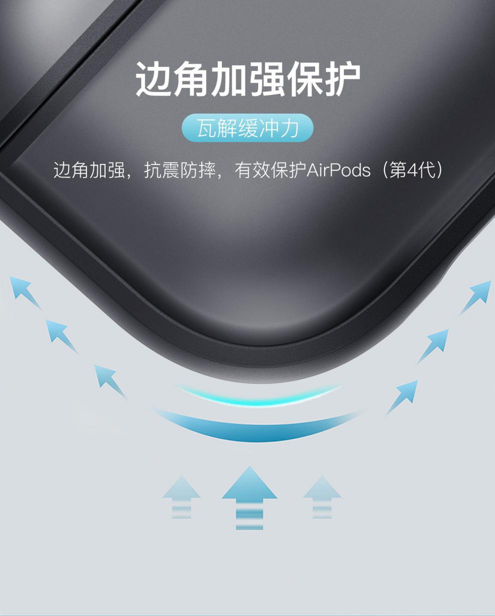 适用Airpods 4代肤感磨砂蓝牙耳机保护套airPodsPro3代防摔耳机壳