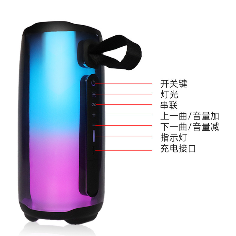 Беспроводная Bluetooth-колонка Huaqiangbei Pulse 5 с RGB-подсветкой