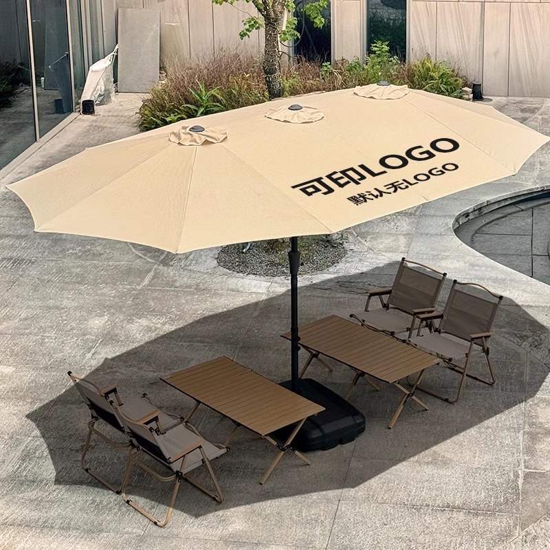 Outdoor Umbrella, Courtyard Umbrella, Sunshade Umbrella, Courtyard Roman Umbrella, Large Sun Umbrella, UV resistant Double Head Design