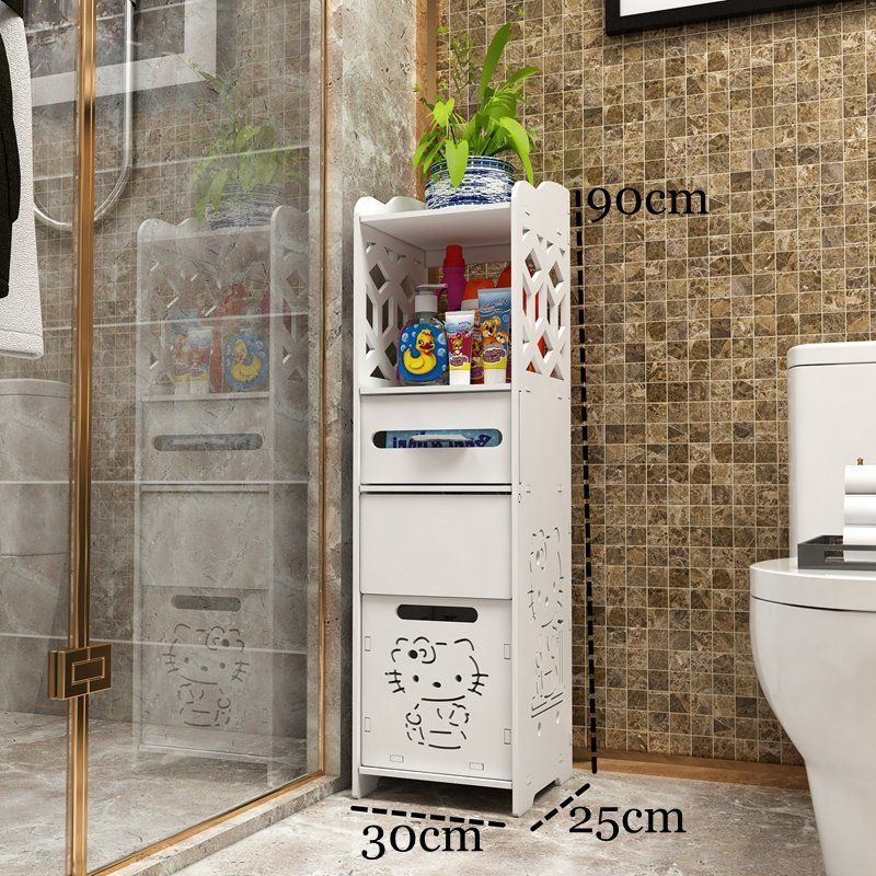 Bathroom side cabinet, bathroom standing cabinet, floor standing bathroom shelf, toilet side cabinet, narrow cabinet, toilet storage cabinet