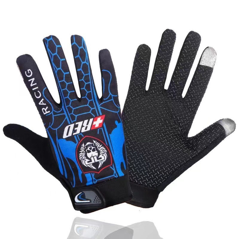 Cycling gloves for outdoor men and women, sports cycling, hiking, cycling, sun protection, anti slip, touch screen, all finger knitted gloves