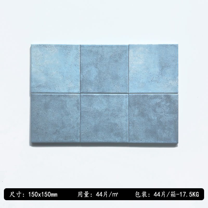 Sky blue checkered mosaic tiles, Japanese style bathroom, kitchen, bathroom wall tiles, creamy beige square tiles