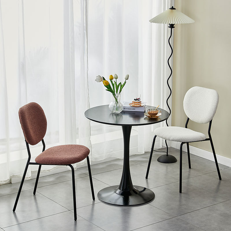 French style light luxury dining chairs, home designers, high-end circular gauze armchairs, hotel internet famous restaurant chairs, wholesale