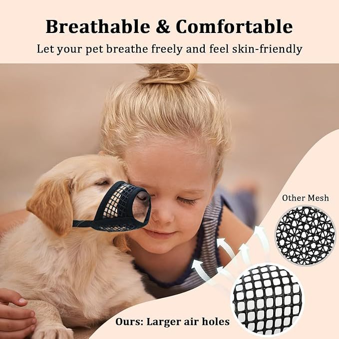 Pet Dog Dog Root Cover Mask Anti -Random Eath Covere Roth Anti -Bite Heathable Grid Ant -Licking Roth Rounde Small