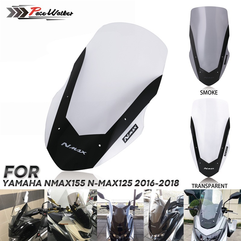Он подходит для Yamaha NMAX155NMAXL12516-18 Передний мотоцикл переднего ветрового стекла для увеличения стеклянной дренажной платы