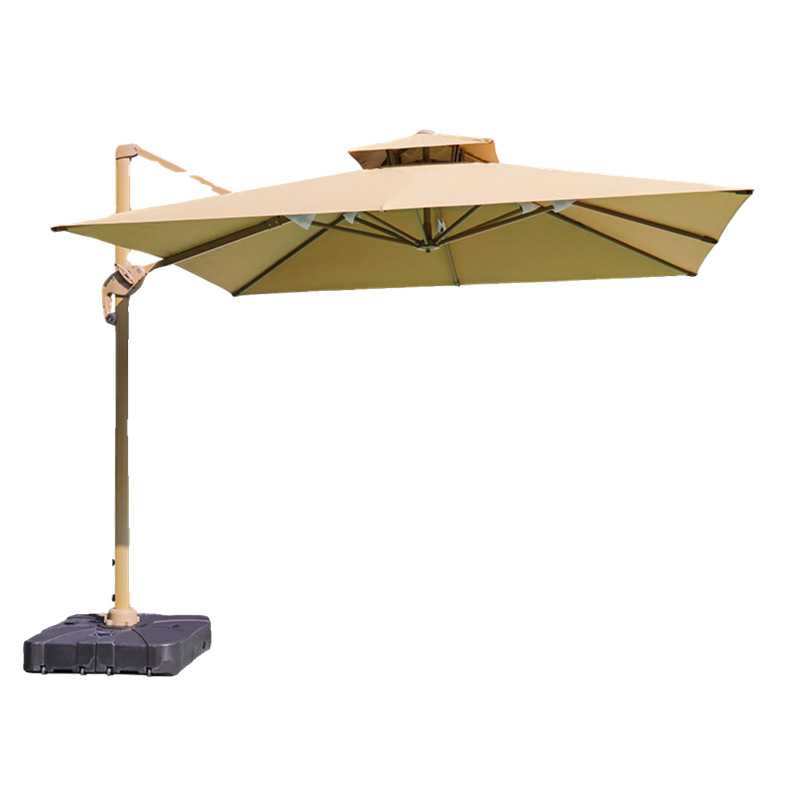 Outdoor sunshade, solar powered square umbrella, garden, villa, milk tea shop, outdoor leisure area, outdoor umbrella placement