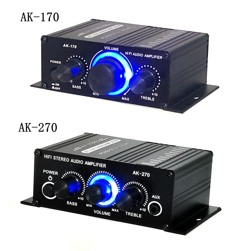 Стерео усилитель HiFi AK-170 12V 2x20W