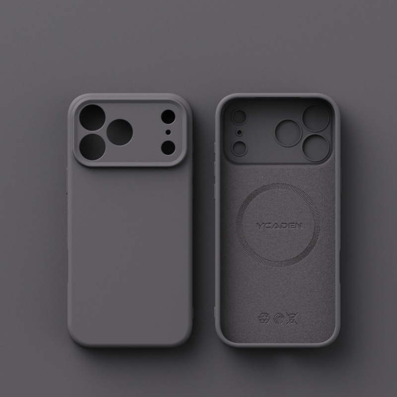Suitable for iPhone 17 ProMax premium liquid silicone magnetic phone case Apple 16 ultra-thin solid color skin sensation 15