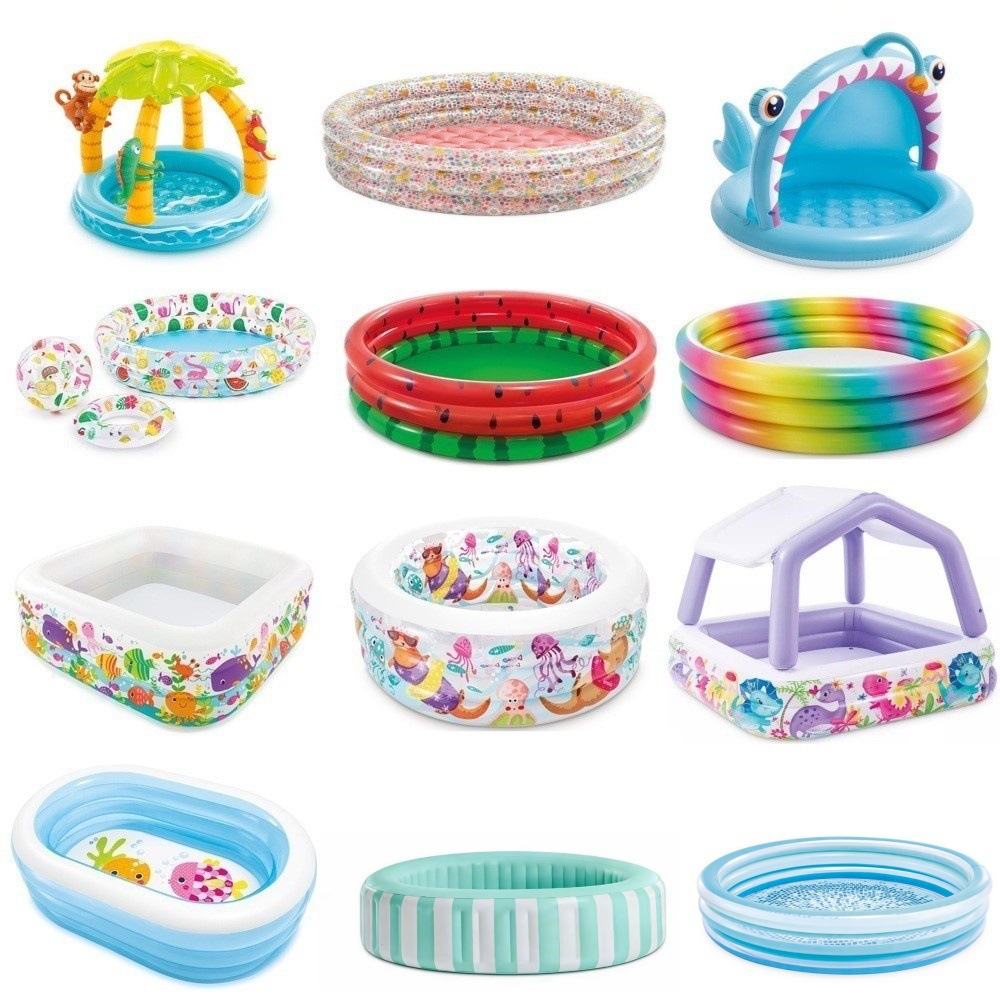 INTEX Thickened Swimming Pool Fishing Pool Balloon Filling Pool Baby Play Pool Swimming Pool Home Use Slide Pool