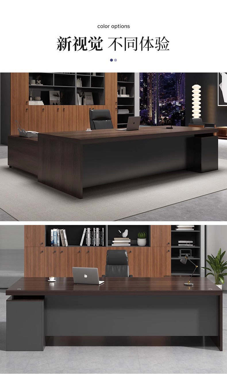Office desk, boss's desk, office desk and chair combination, simple and modern, employee seat, single or double person, computer desk, workbench