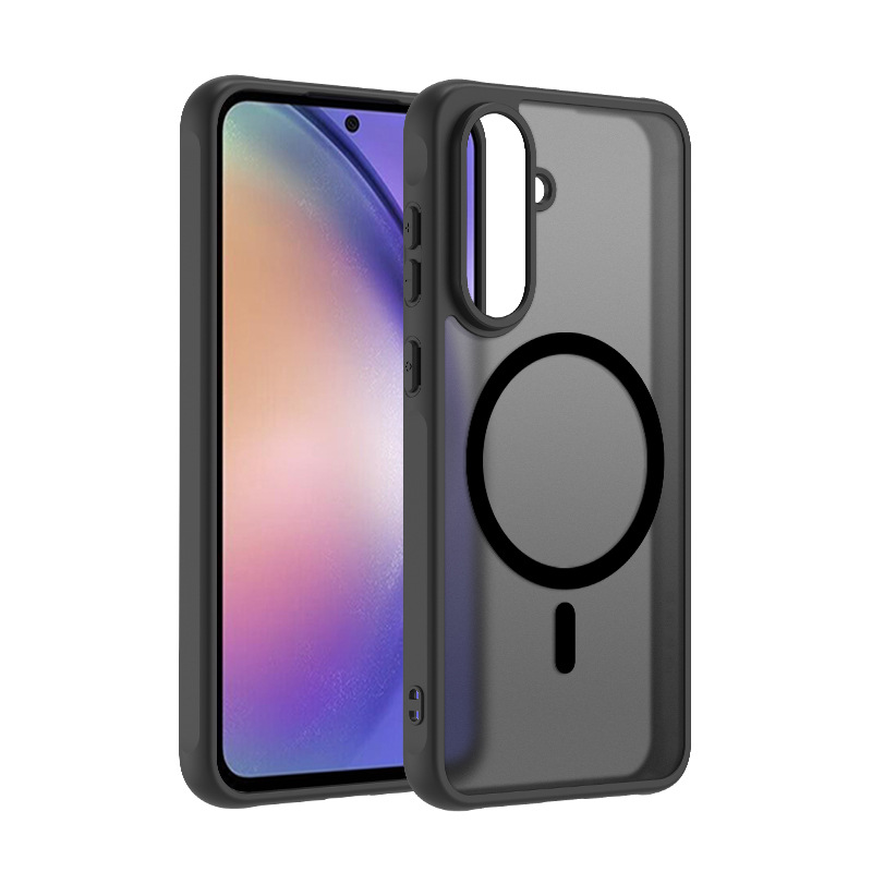 Samsung s25 ultra magnetic phone case A56 precision perforated skin feel S24 suitable for anti drop 55 full protective cover manufacturer
