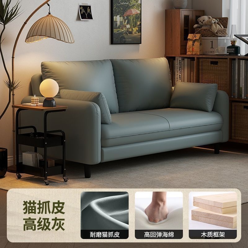 Vintage single sofa chair, small-sized leather art single chair, living room balcony, leisure chair, living room sofa backrest chair