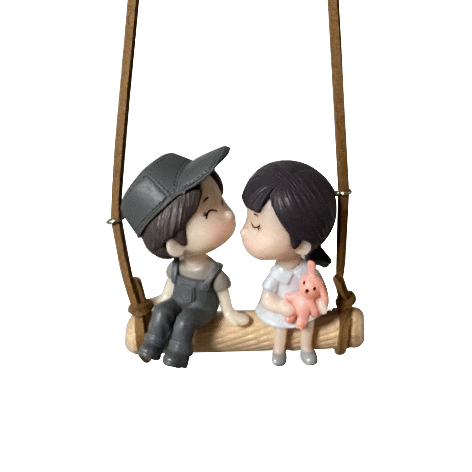 Милые качели для влюбленных, мультяшная подвеска, кукла, зеркало заднего вида, новая коллекция