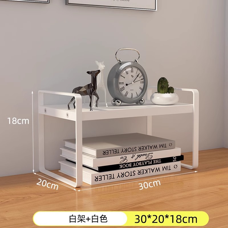 Desktop storage rack, multi-layer desk storage rack, office desk, layered rack, wrought iron student dormitory desk, small bookshelf on the table