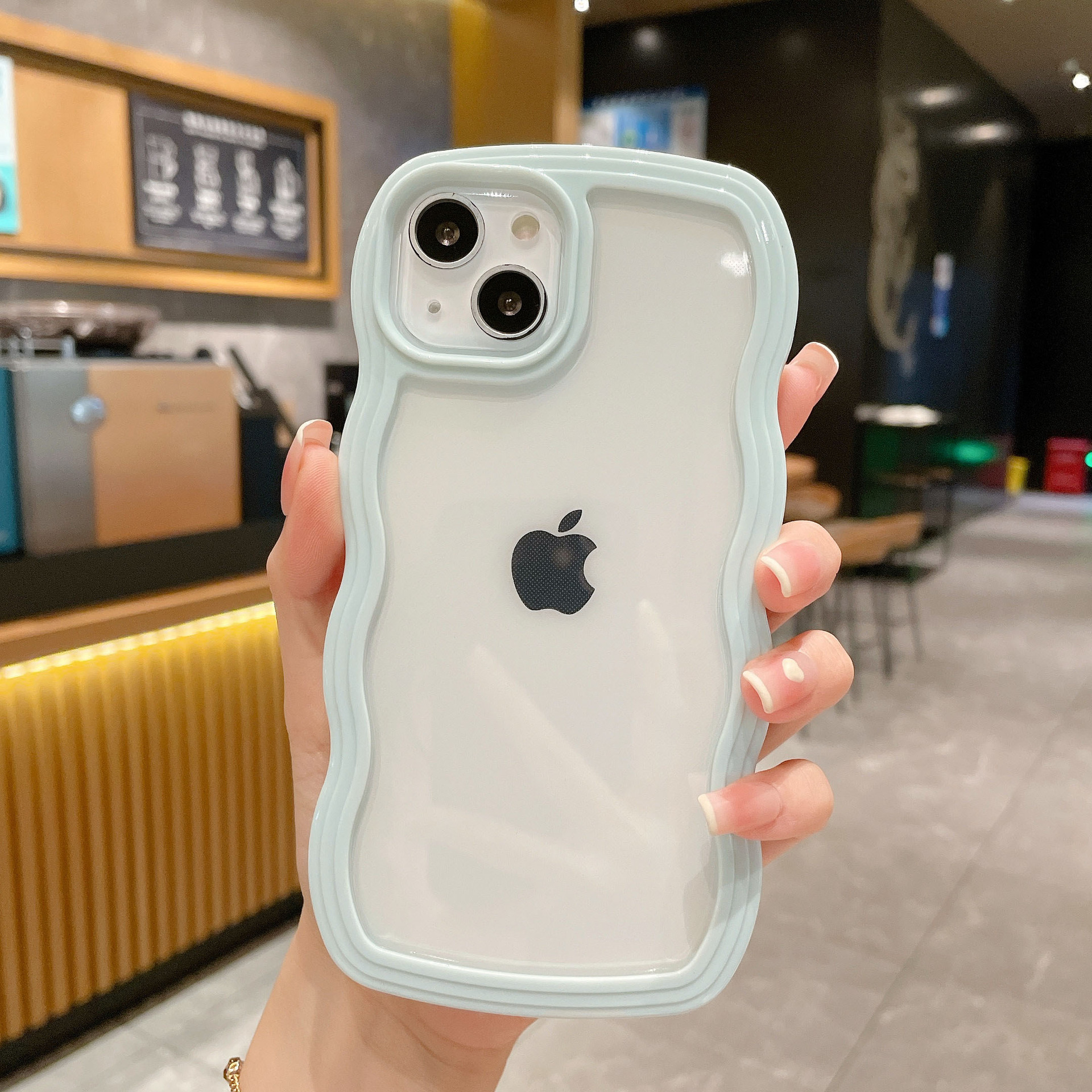 适用iPhone17pro max苹果16手机壳新款糖果色边框15/13二合一波浪