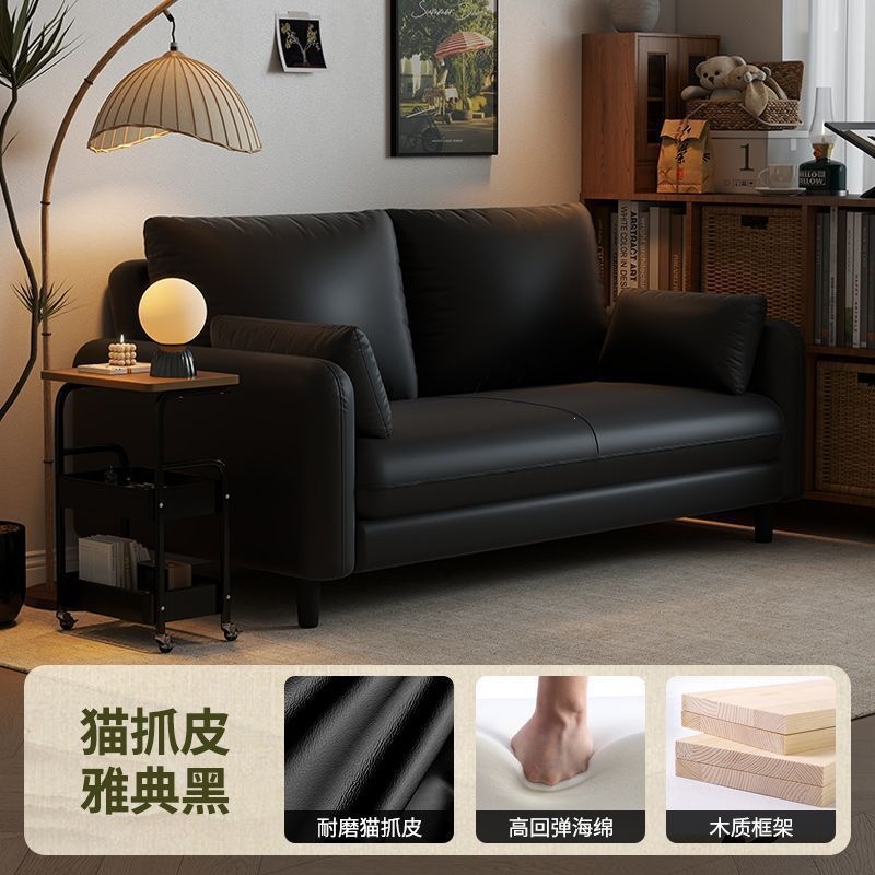 Vintage single sofa chair, small-sized leather art single chair, living room balcony, leisure chair, living room sofa backrest chair