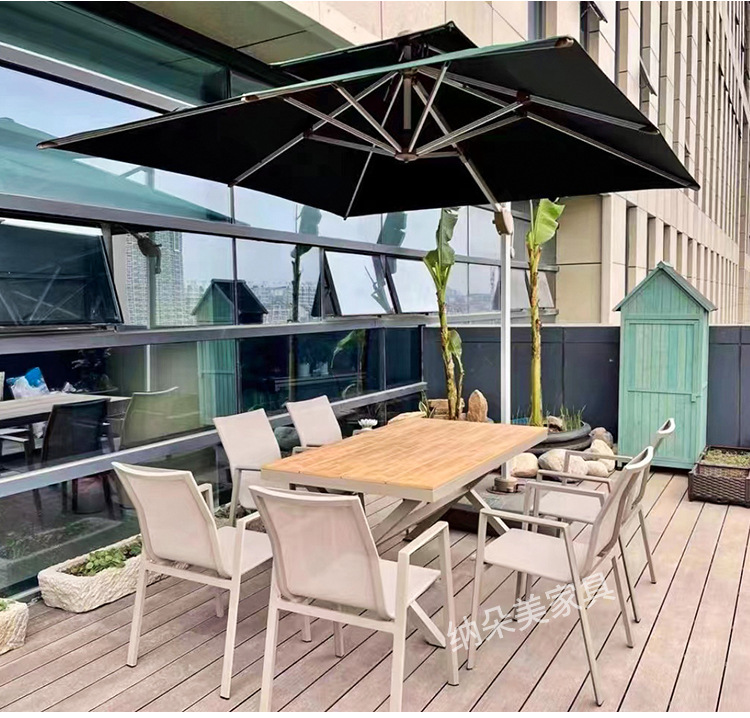Outdoor sunshade, solar powered square umbrella, garden, villa, milk tea shop, outdoor leisure area, outdoor umbrella placement