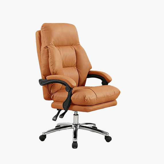Boss Chair Comfortable Sedentary Leather Computer Chair Home Sleepable Napping Office Chair Double layer Headrest Comfortable Chair