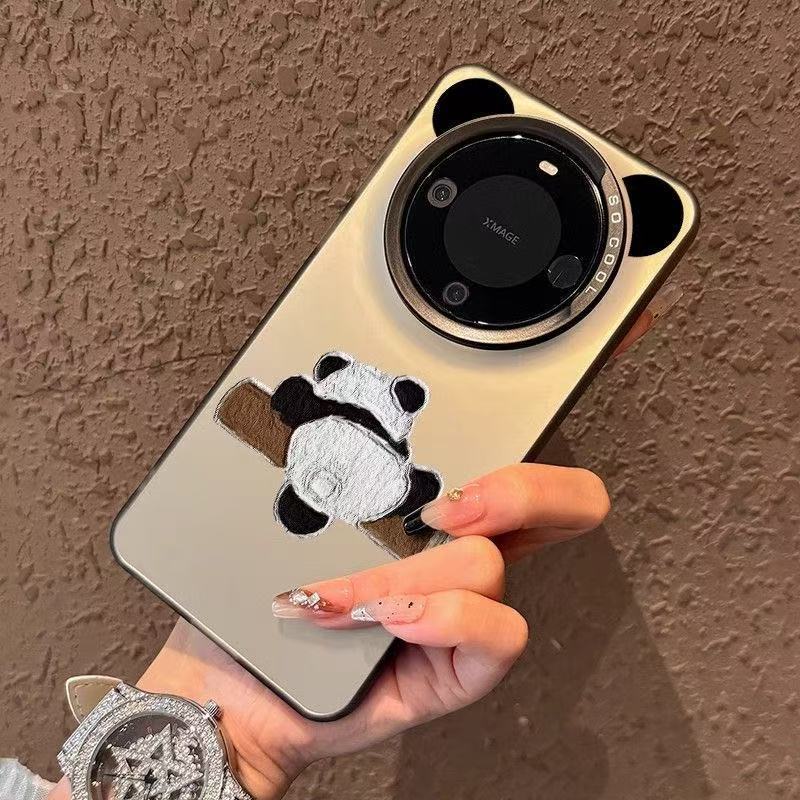 Play Panda Huawei Mate60Pro phone case p60e suitable for nova12/11 niche MT50/p40 cute