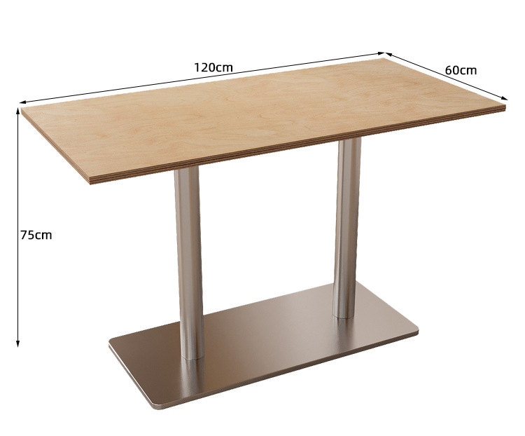 Modern minimalist wooden dining table and chairs 60CM80CM square table, small round table chairs, light luxury ocean board, one table, four chairs