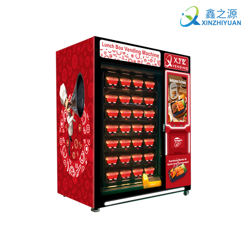 Fresh pre packaged food vending machine, intelligent 24-hour vending machine, community boxed meal vending machine