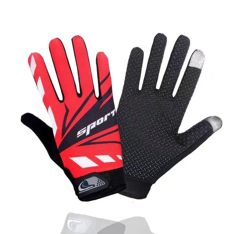 Cycling gloves for outdoor men and women, sports cycling, hiking, cycling, sun protection, anti slip, touch screen, all finger knitted gloves