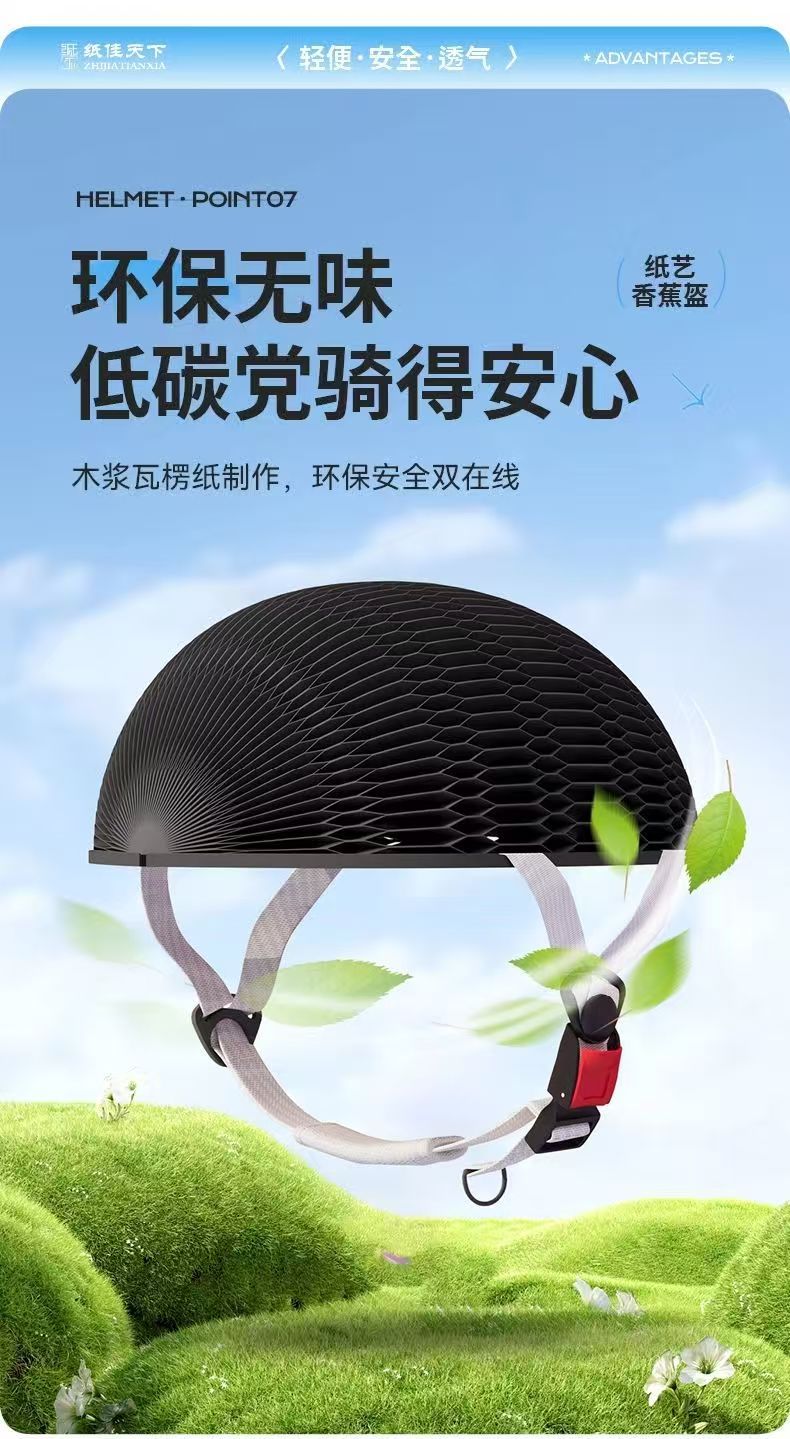 Manufacturer's direct supply of paper folding helmets, lightweight protective bicycle helmets, wholesale, environmentally friendly and breathable