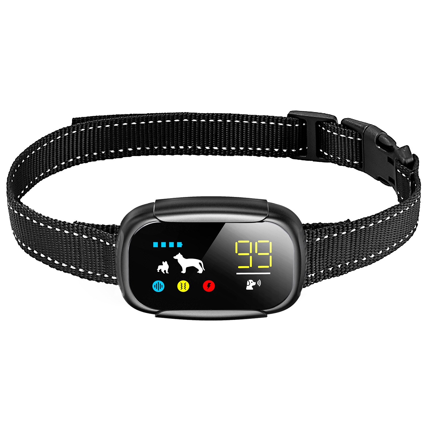 Новый цвет экрана Smartpet Bark Зарядка модель Регулируемая интеллектуальная автоматическая собачья лай для домашних животных воротнич