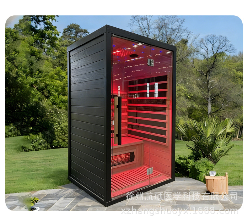 Home use far-infrared holographic energy health cabin, mobile light wave spectrum, sweat steaming room, sauna, sweat steaming box
