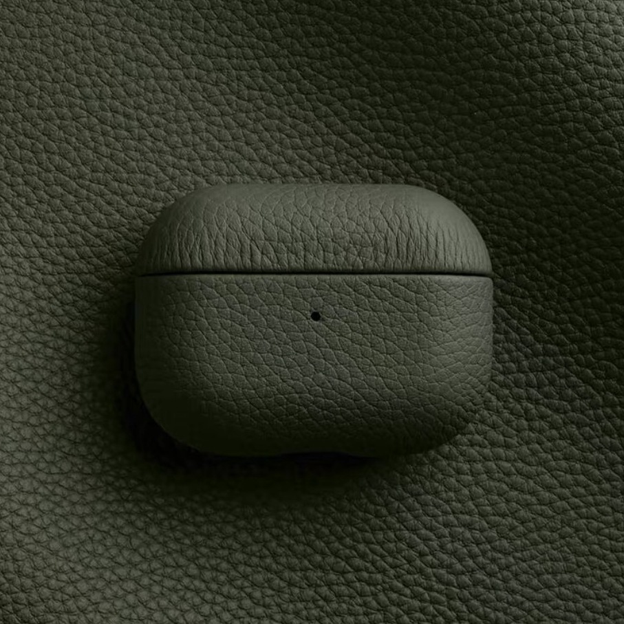 Spot Airpodspro3 protective case suitable for Apple earphones Airpods4 genuine leather lychee pattern earphone case