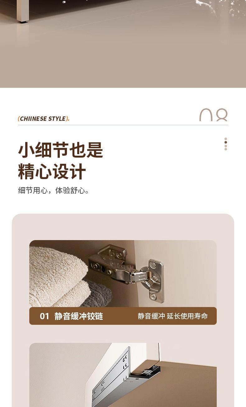 中式浴室柜陶瓷一体洗脸盆洗手池洗手盆洗漱组合实木卫生间落地式