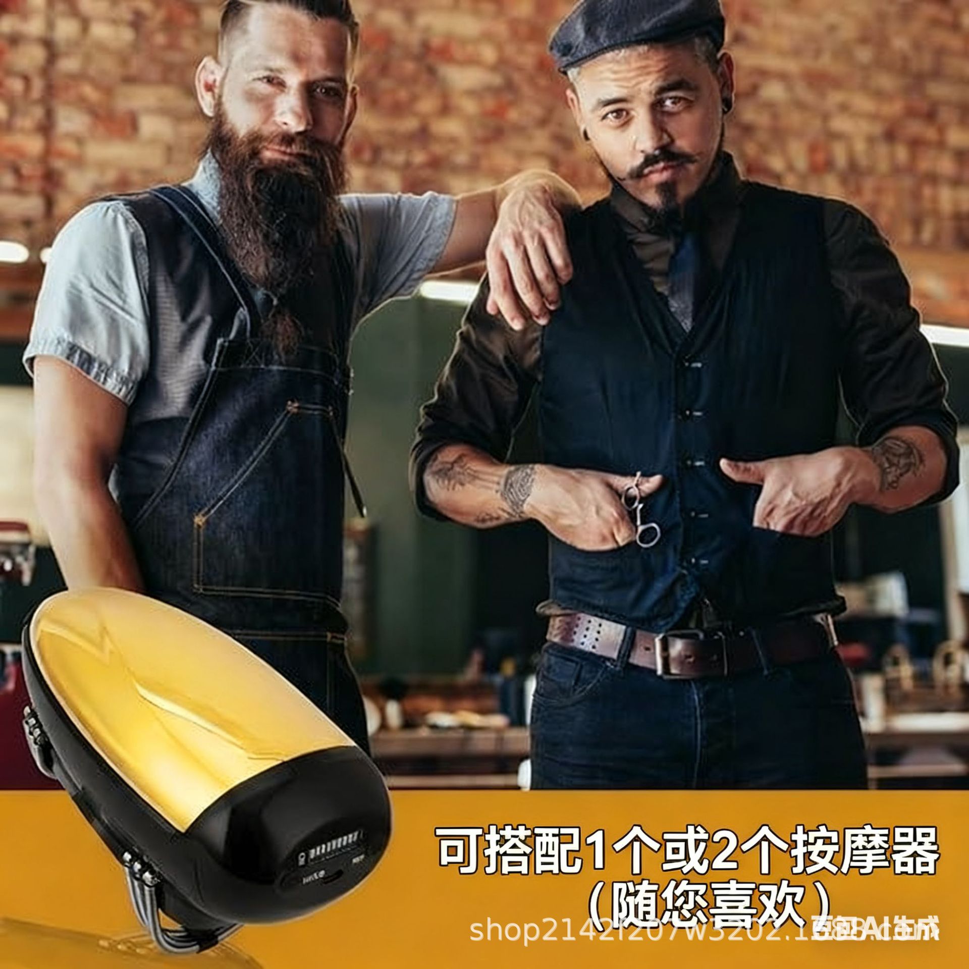 Портативный вибромассажер для головы с функцией прогрева LDY