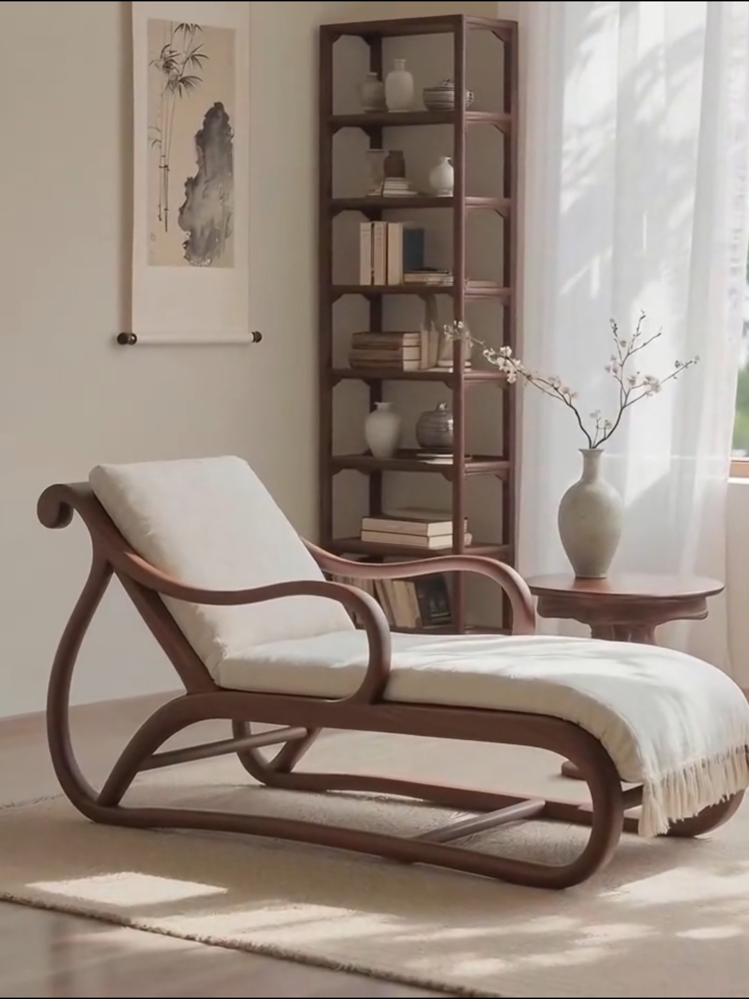 Шезлонг из североамериканского черного ореха Oriental Living модель N-1