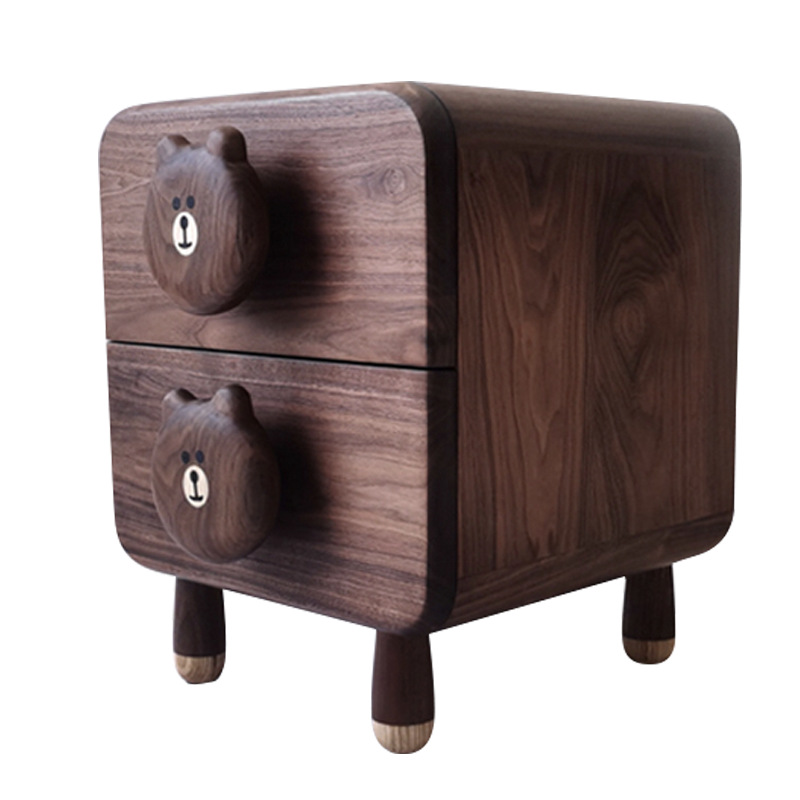 Прикроватная тумбочка из массива черного ореха AMY Furniture