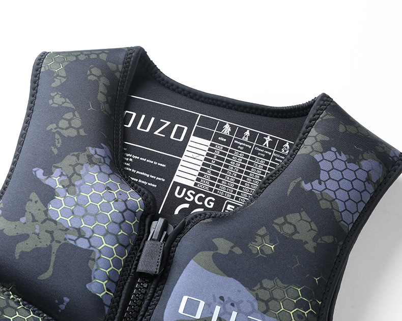 OUZO large buoyancy life jacket men's and women's life vests PVC adult drifting surfing buoyancy vest swimming vest